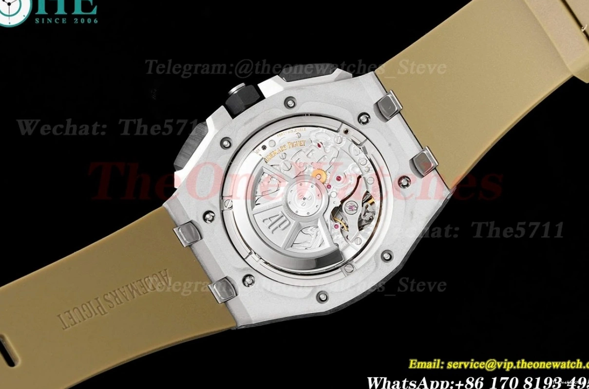 APF Brown Oak SS 43mm Offshore Black Royal RU Chrono A7750 0402